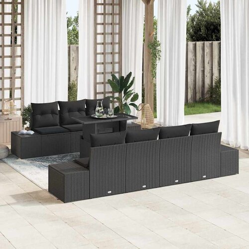  Set sofe 8 kom. Crna poliratan 100 x 55 x 73 cm Cene