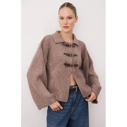 TRENDYOLMILLA Ženski džemperTwoaw25Hi00100, taupe/bež Cene