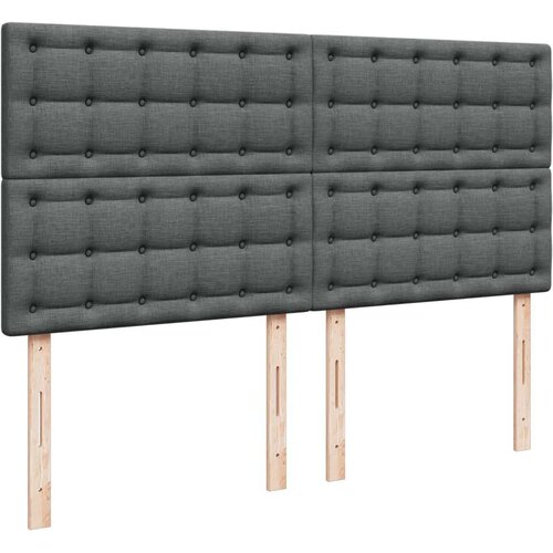 VidaXL Okvir kreveta s oprugama i madrac svjetlosivi 180x200cm tkanina Slike