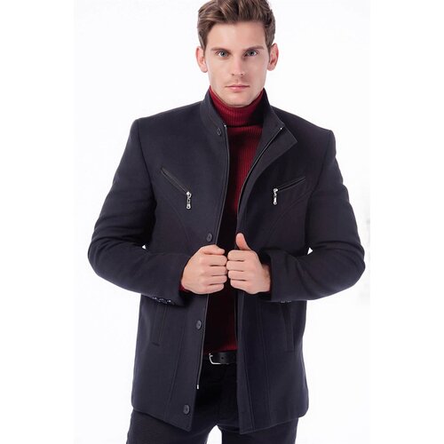 Dewberry K7126 MEN&amp;#039;S COAT-NAVY BLUE Slike