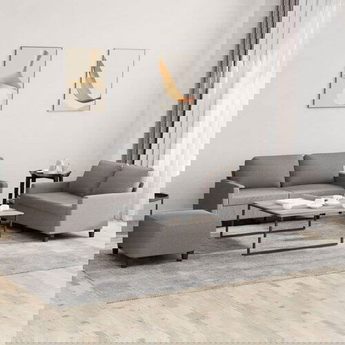 vidaXL Sedežna garnitura z blazinami 3-delna taupe blago Cene