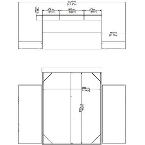 Tvilum Zakonska postelja v hrastovem dekorju s prostorom za shranjevanje brez letvenega dna 160x200 cm v naravni barvi Ikast &amp;ndash; Slike