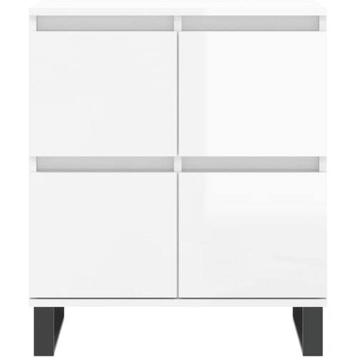  Komoda sjajna bijela 60 x 35 x 70 cm od konstruiranog drva Slike