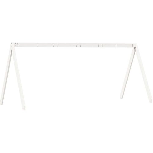 VidaXL krov za dječji krevet bijeli 209x95,5x88 cm masivna borovina Slike