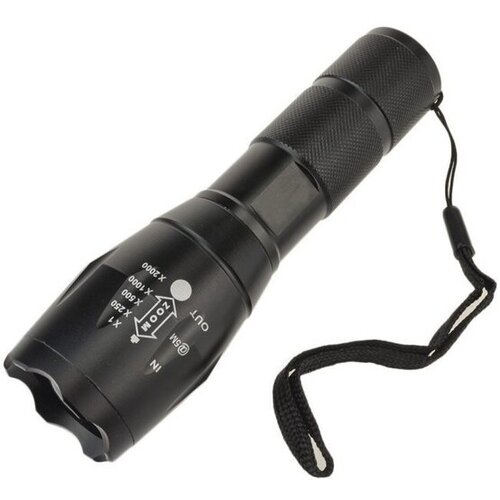 Zelux kovinska led baterijska ročna svetilka zoom 10w 700lm Slike
