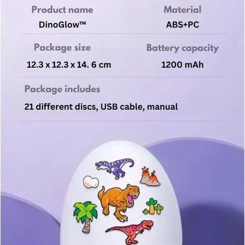  dinoglow led projektor u obliku jaja dinosaurusa sa 21 temom Slike