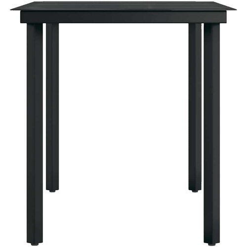  5-dijelni vrtni blagovaonski set s jastucima crni Crna Dužina stola 140 cm Slike