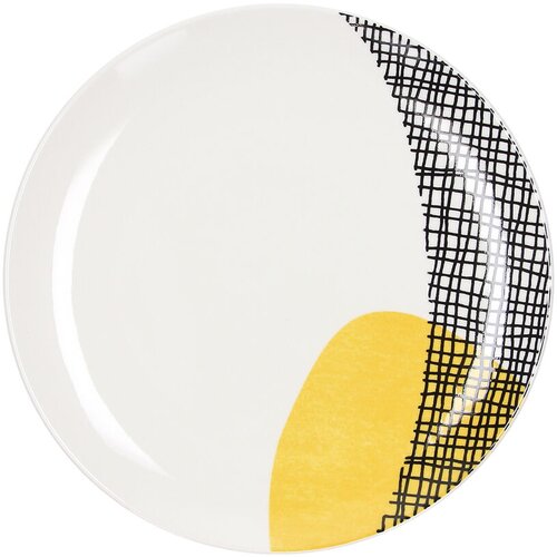 Tognana set plitkih tanjira ikonic, 20 cm, 6 komada, belo-žuti Cene