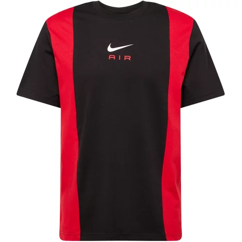 Nike Sportswear Majica 'AIR' rdeča / črna / bela