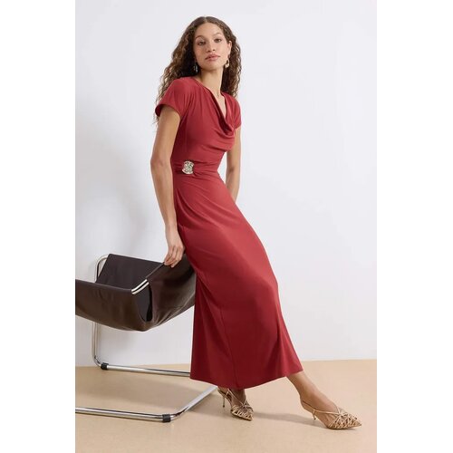 TRENDYOLMILLA Ženska haljina Twoss26El00106, Bordo Cene