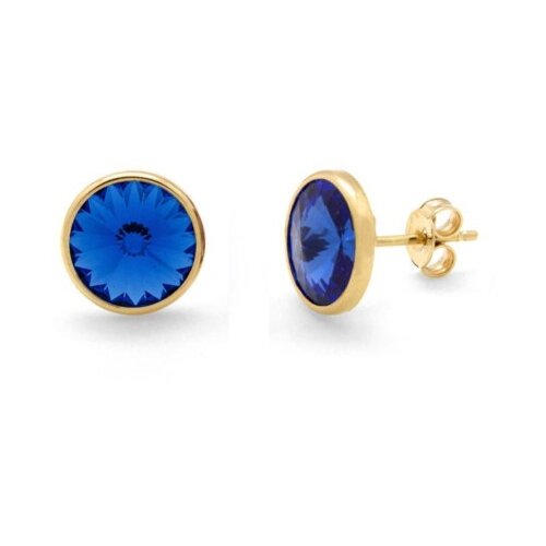 Victoria Cruz basic sapphire gold mindjuše sa swarovski kristalom ( a2791-08dt ) Cene