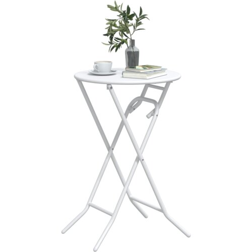 vidaXL sklopivi vrtni stol bijeli &Oslash;50x72 cm čelik Cijene