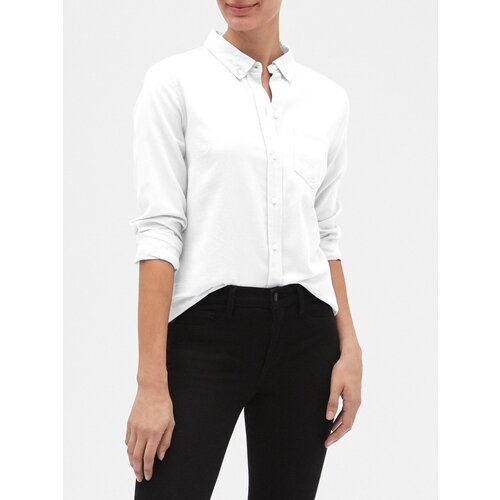 GAP White women's v-fitted boyfriend shirt oxf Cene