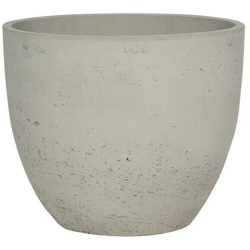  Okrugla tegla za cvijeće (Vanjska dimenzija (&amp;oslash; x V): 26 x 21 cm, Beton, Svijetlosive boje) Slike