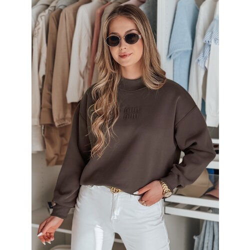 DStreet Bluza damska oversize z naszywką LOVASON mokka Cene