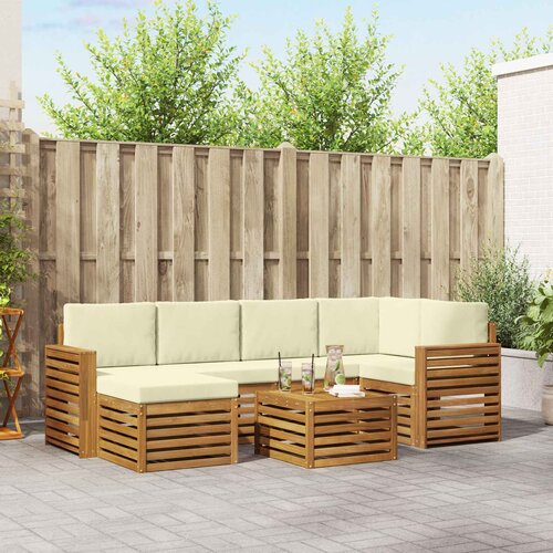  Set vanjskih sofa 7 kom. Prirodna i krem Poliester Cene