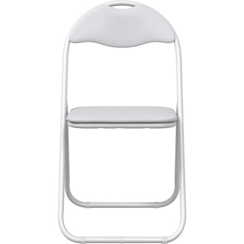  Sklopiva stolica 2 pcs Bijela i siva 48 x 43 5 x 81 cm - Bijeli 2 Slike