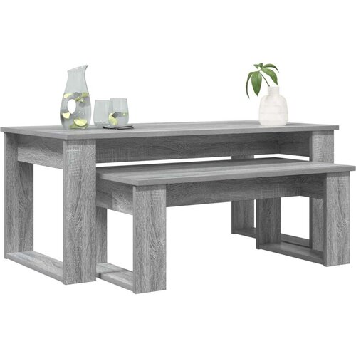  Set stolića za kavu 2 pcs Siva Sonoma Konstruirano drvo Slike