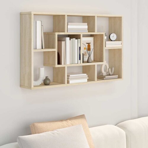  Zidna polica boja hrasta sonome 85x16x52,5 cm konstruirano drvo Slike