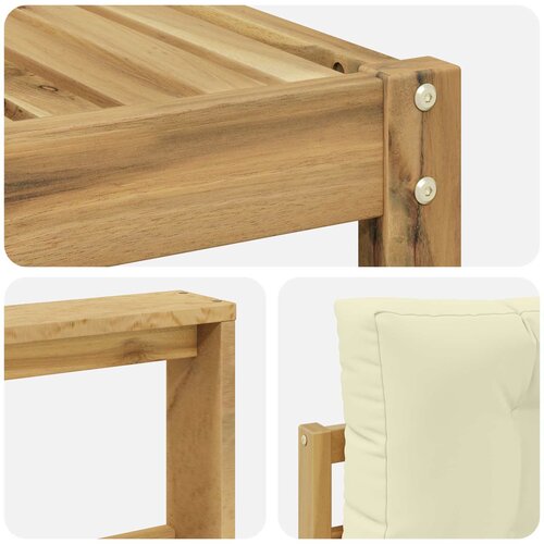  Set vanjskih sofa 6 kom. Bijela i krem Slike
