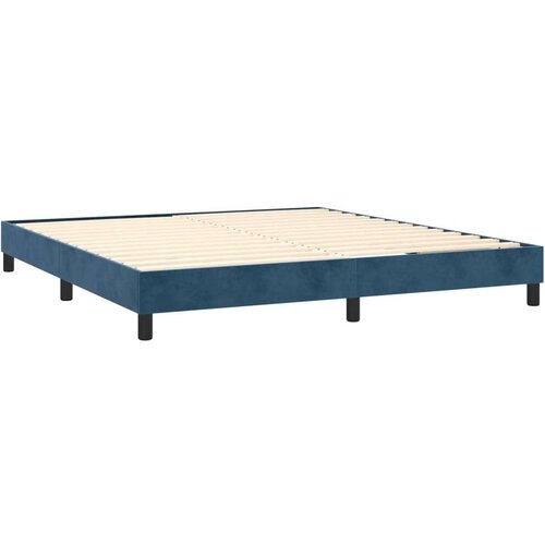 vidaXL Box spring postelja z vzmetnico temno modra 180x200 c Cene