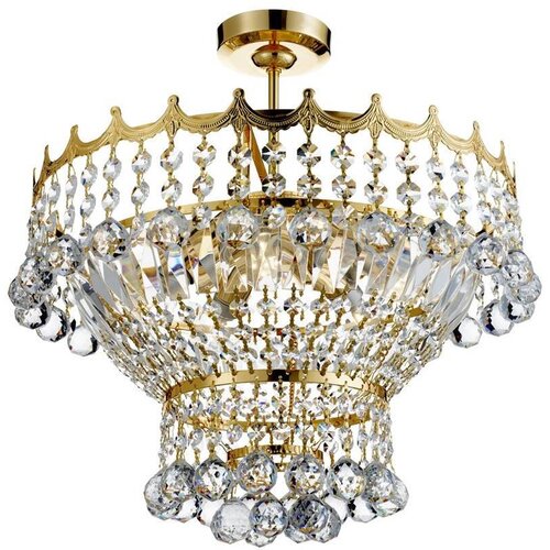 Searchlight Versailles Kristalni lestenec s 5 lučmi, zlata barva, E14, (22101248) Cene