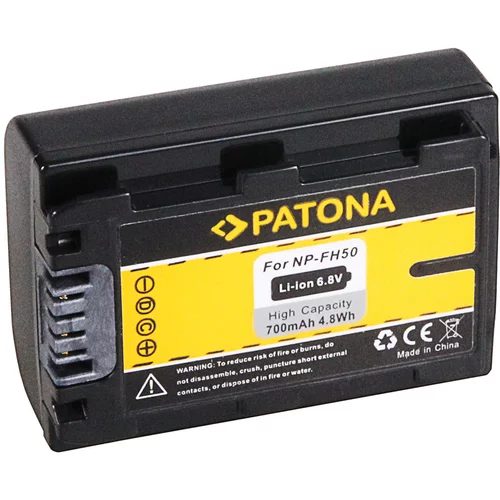 Patona Baterija NP-FH50 / NP-FP50 za Sony DSC-HX1 / DSLR-A230 / DCR-HC20, 700 mAh