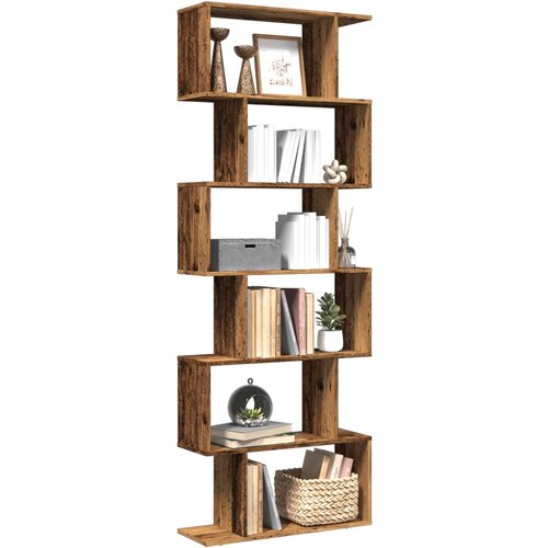 VidaXL Sobna pregrada / regal za knjige 6 razina 70x24x193 cm drveni Slike