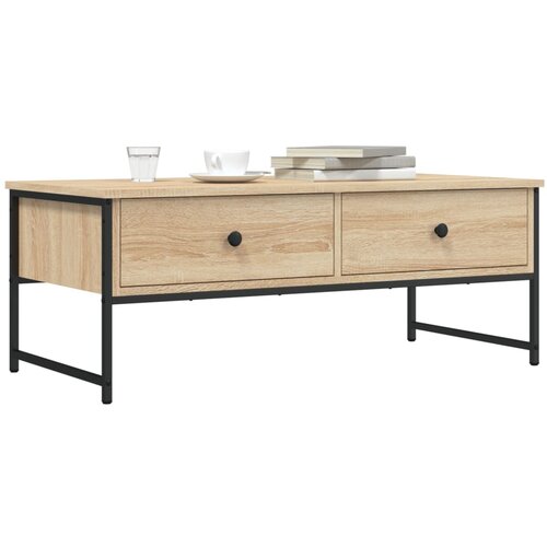 The Living Store Klubska mizica sonoma hrast 101x49x39,5 cm inženirski les - Klubska Mizica, (21442399) Slike