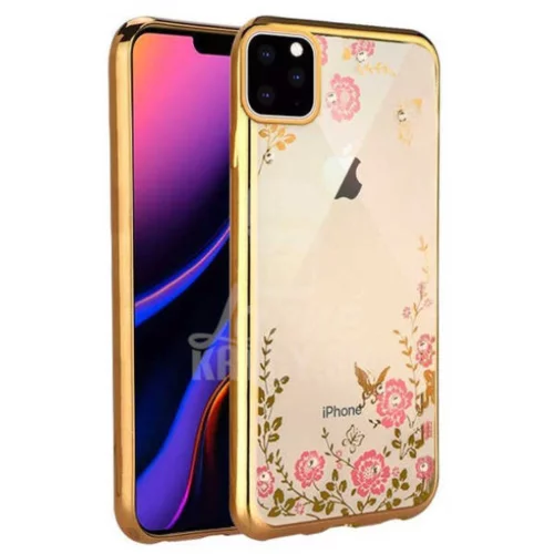 Mobiline gel etui flower zlati za apple iphone 11 (6.1")