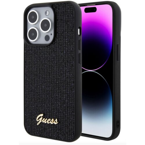 Disco Metal Scrip ovitek za iPhone 15 Pro, Črn Cene