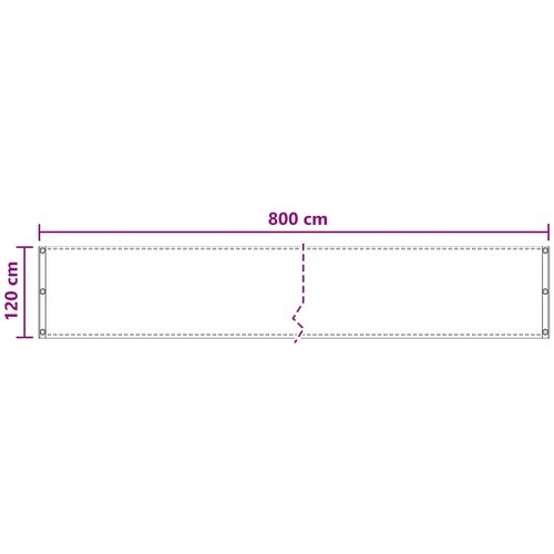  Balcony ekran Terakota 120 x 800 cm HDPE i Aluminij Slike