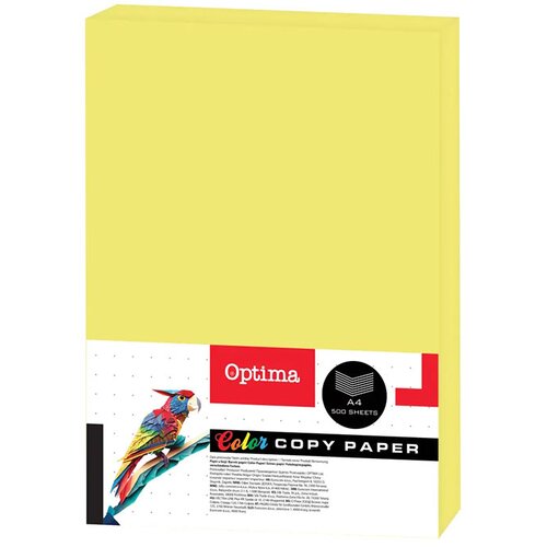Optima Barvni fotokopirni papir A4, fluorescentno rumena, 500 listov Cene