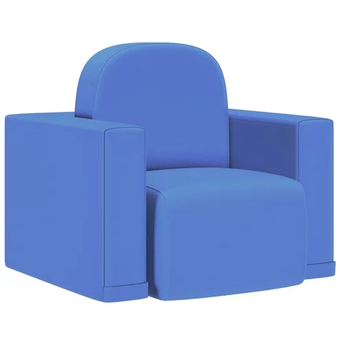  Otroški kavč 2 v 1 modro umetno usnje