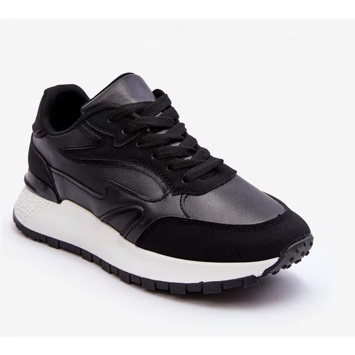 Kesi Women's sports shoes on the platform black and white Henley