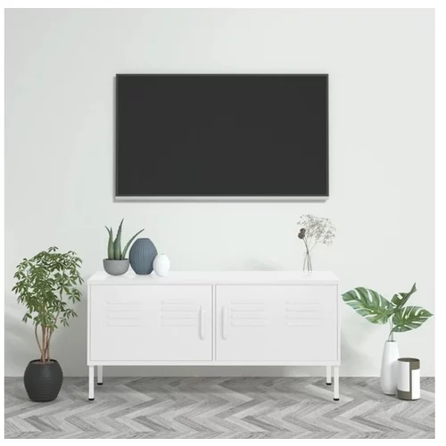  TV omarica bela 105x35x50 cm jeklo