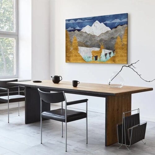  Slika - Golden Land (1 Part) Wide 60x40 Na talijanskom platnu Slike