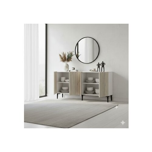 Hanah home konzola corsa 150 white travertine Cene