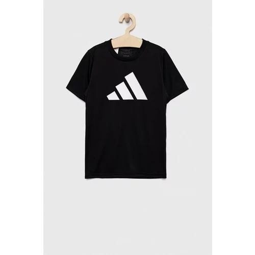 Adidas Dječja majica kratkih rukava U TR-ES LOGO boja: crna, s tiskom
