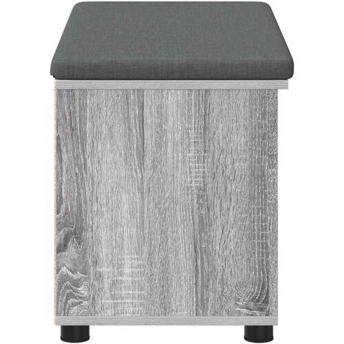  Klupa za hodnik s jastukom Sivi Sonoma 80 x 38 x 46 cm Slike