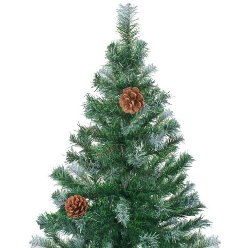 VidaXL umjetno božićno drvce LED s kuglicama i &amp;scaron;i&amp;scaron;kama 180 cm Slike