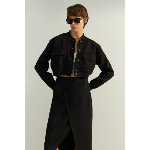 Trendyol Limited Edition Black Oversize Faux Leather Jacket Coat Slike