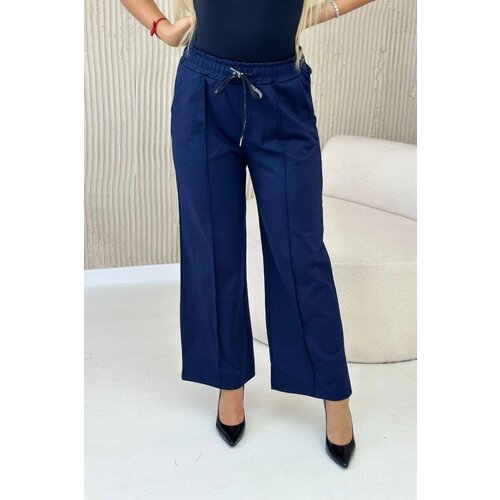 Kesi Punto Milano winter trousers with wide legs dark blue Slike