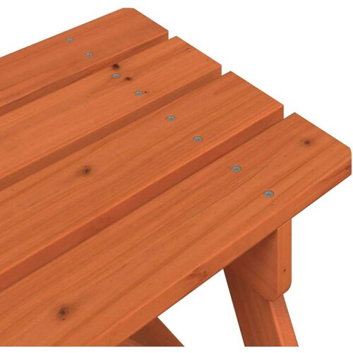 VidaXL stol za piknik za 4 djece s otvorom za suncobran od jelovine Slike