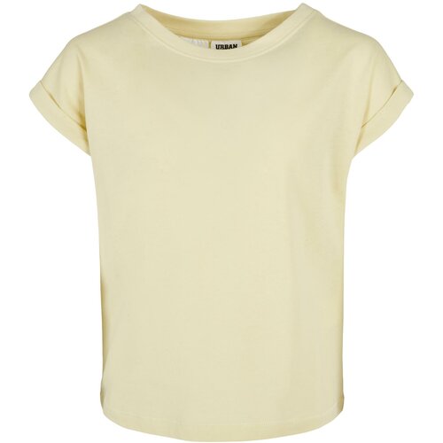Urban Classics Kids girls' organic extended shoulder t-shirt - soft yellow Cene