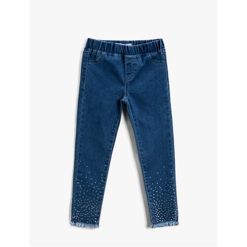 Koton Leggings - Navy blue - Normal Waist Slike