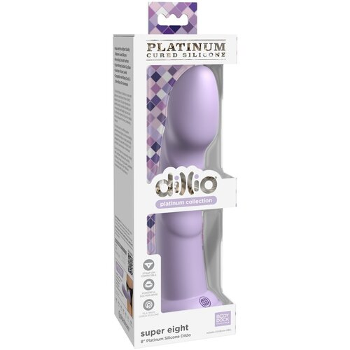 DILLIO Super Eight - silikonski dildo s ljepljivim potplatom (21cm) - ljubičasti Cijene