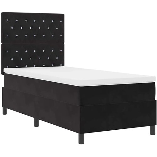 Box spring krevet s madracem Crna 100 x 200 cm Bar&amp;scaron;un - Crna 100 x 200 cm Kristal s dugmadima Slike