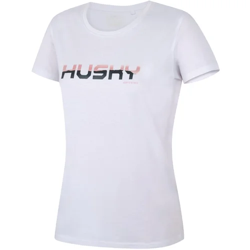 Husky Women's cotton T-shirt Tee Wild L white