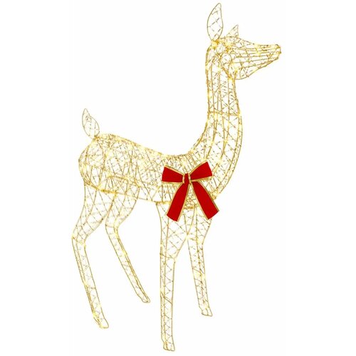  3D Božićni irvas LOVIISA 110 LED lampica Topla bijela - Zlatni PET 70 x 26 x 100 cm Slike
